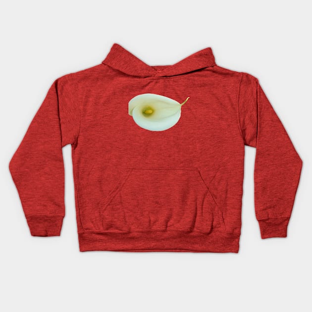 Calla Lily Trumpet-shaped Bract Cut Out Kids Hoodie by taiche